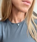 Beaded Gold Necklace, Opalite Teardrop Necklace, Champagne Rose Gold Layered, Blue Flash Crystal, Gold Choker Necklace by Serenity Project
