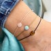Gemstone Anklet Bracelet, Adjustable Cord Anklet, Rose Quartz Ankley, Tigers Eye Ankle Braceket, Blue Amazonite Crystal Anklets by Serenity