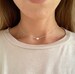 Pearl silver necklace, Freeform Pearl choker, Silver gemstone necklace, white pearl necklace, beaded choker, gemstone necklace for her 