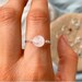 Rose Quartz Ring, Sterling Silver Stacking Rings, Rose Quartz Crystal Jewellery, Stone Rings for Women,Pink Quartz Love Stone, Heart Chakra 