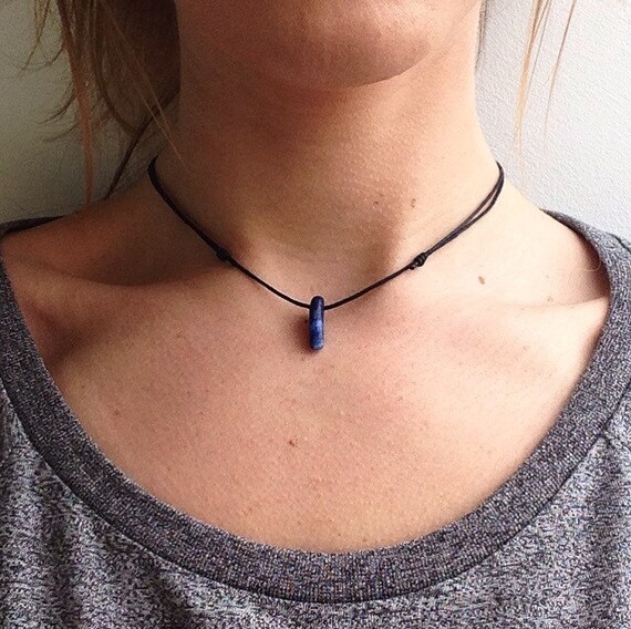 Hunters Choker Bright Blue Lapis Lazuli 