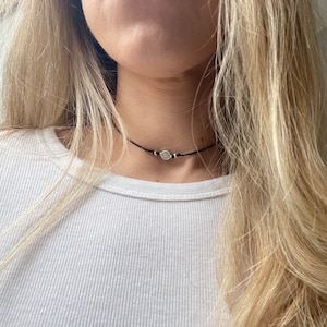 The Maddie Choker Patterned circle coin choker, Silver coin choker, Silver Dainty necklace, Gift for Girl,Simple necklace Serenity Project image 3