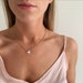Beaded rose gold necklace,opalite style necklace teardrop pendant,champagne gold layered gold necklace,mermaid tears by Serenity Project