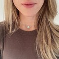 Aura Quartz Silver Necklace, Multi Colour Gemstone Choker, Crystal Choker, Silver Gem Stone Necklace, Angel Aura Beaded Choker Gift For Her