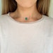 Green Malachite silver necklace, Gemstone choker, crystal choker necklace,beaded gemstone necklace, necklaces for her by Serenity Project