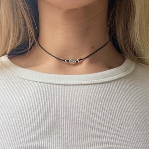 The Maddie Choker Patterned circle coin choker, Silver coin choker, Silver Dainty necklace, Gift for Girl,Simple necklace Serenity Project image 6