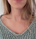 Silver heart choker necklace, Dainty charm jewellery, Floating Heart necklace for women, Gift for Her, Anniversary Love Present, Best Friend