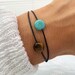 Double Layer Gemstone Bracelet, Choose your stones, Adjustable Cord Bracelet, Healing Crystal Bracelets,Bracelets for Women Serenity Project