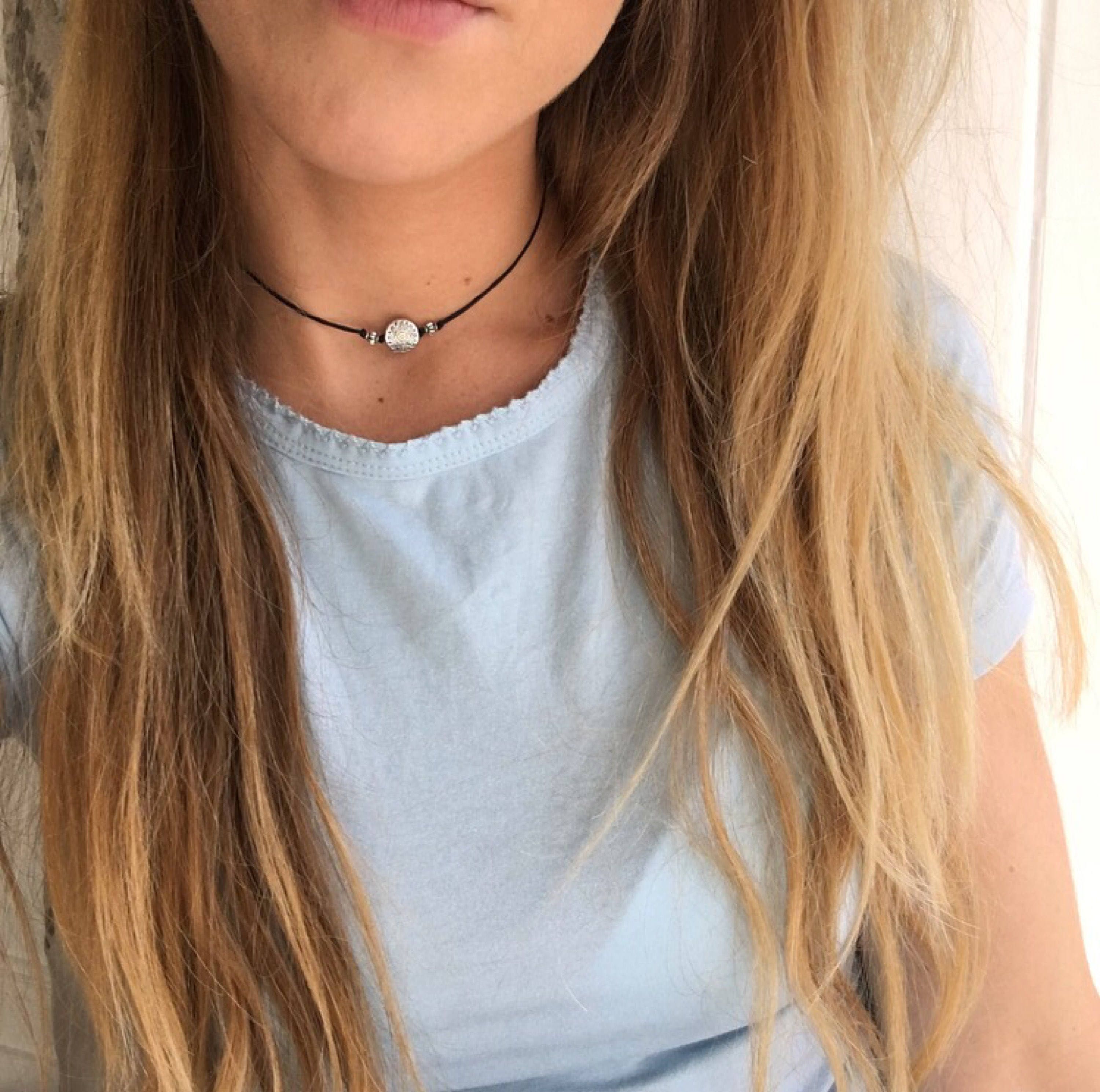 Ellie Choker Silver Circle Necklace 