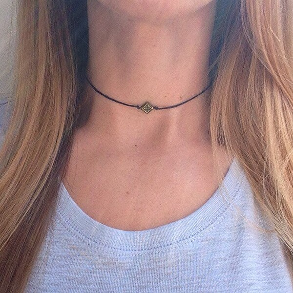 Gold Choker Necklace Etsy UK