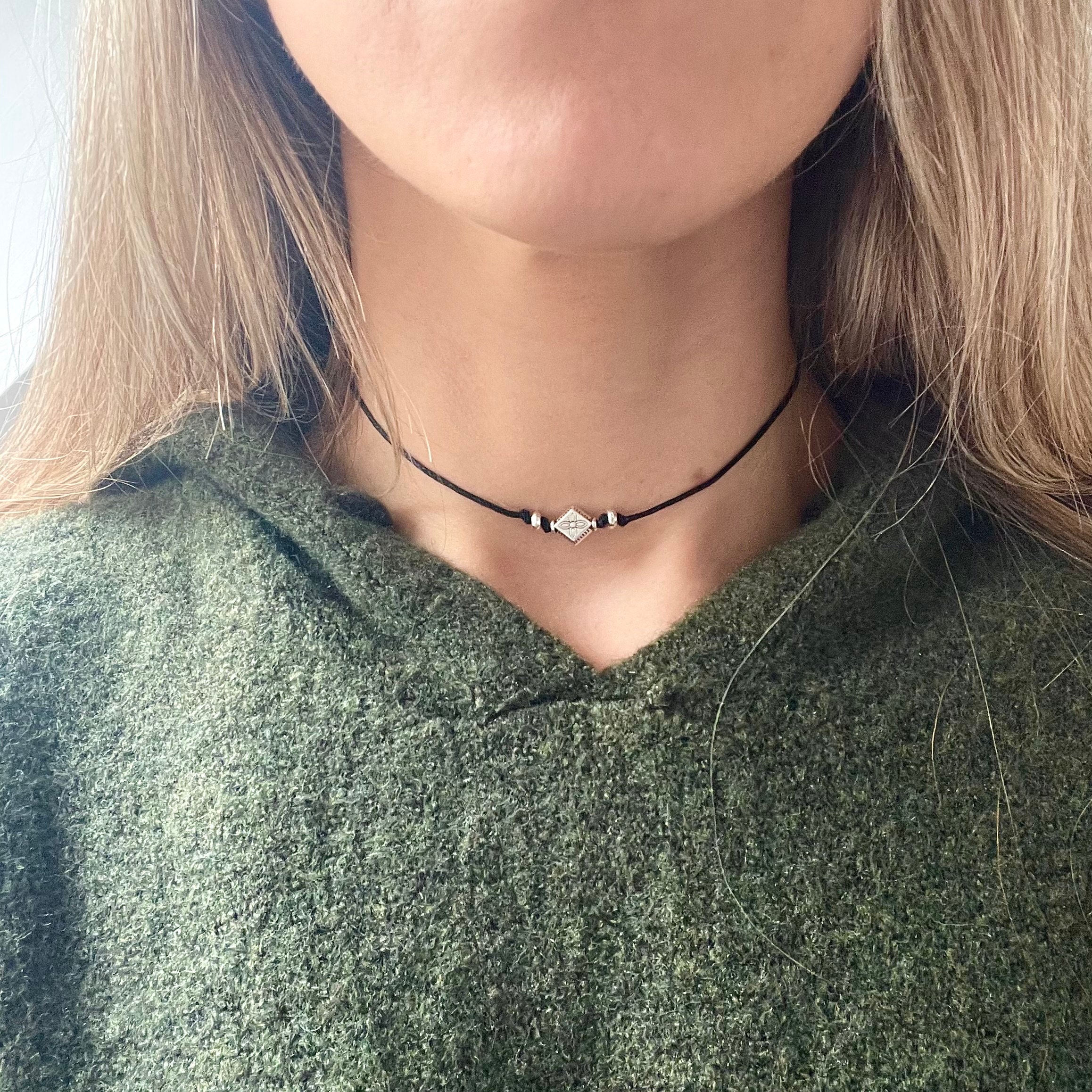 Jess and Lou Wire Pewter Choker Necklace - Suzanne Charles