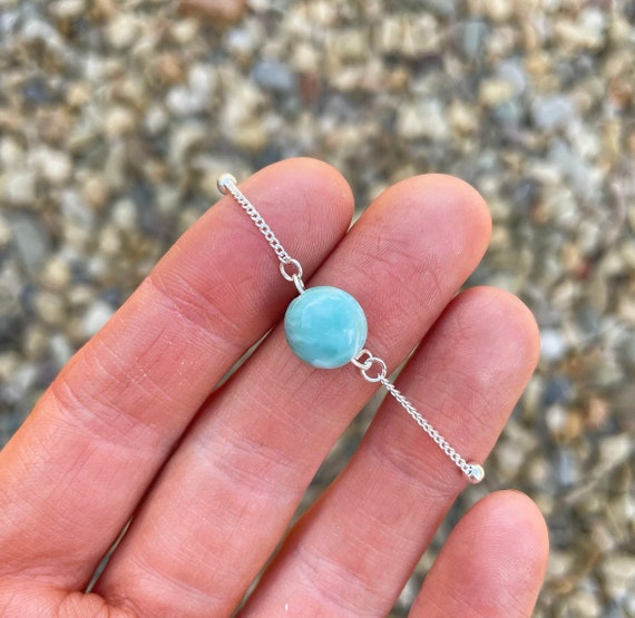 Larimar Stone Bead Pendant Larimar Stone Bead Pendant
