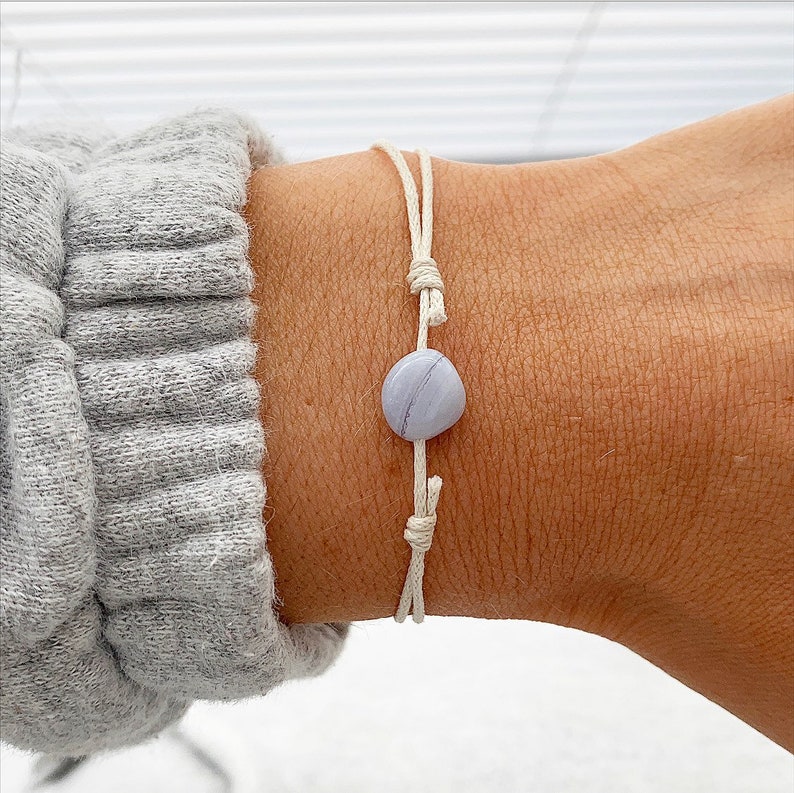 Adjustable Cord Bracelet Green Amazonite Crystal Bracelets Serenity Project quartz Bracelet Blue lace agate Bracelet Gemstone Bracelet