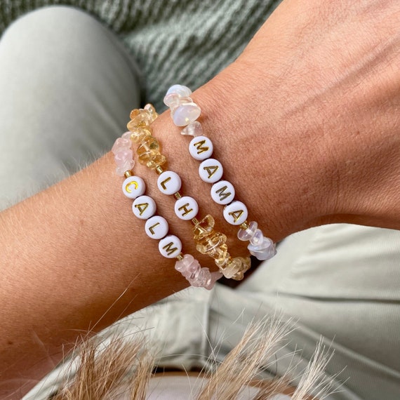 Personalised crystal bracelet best sale