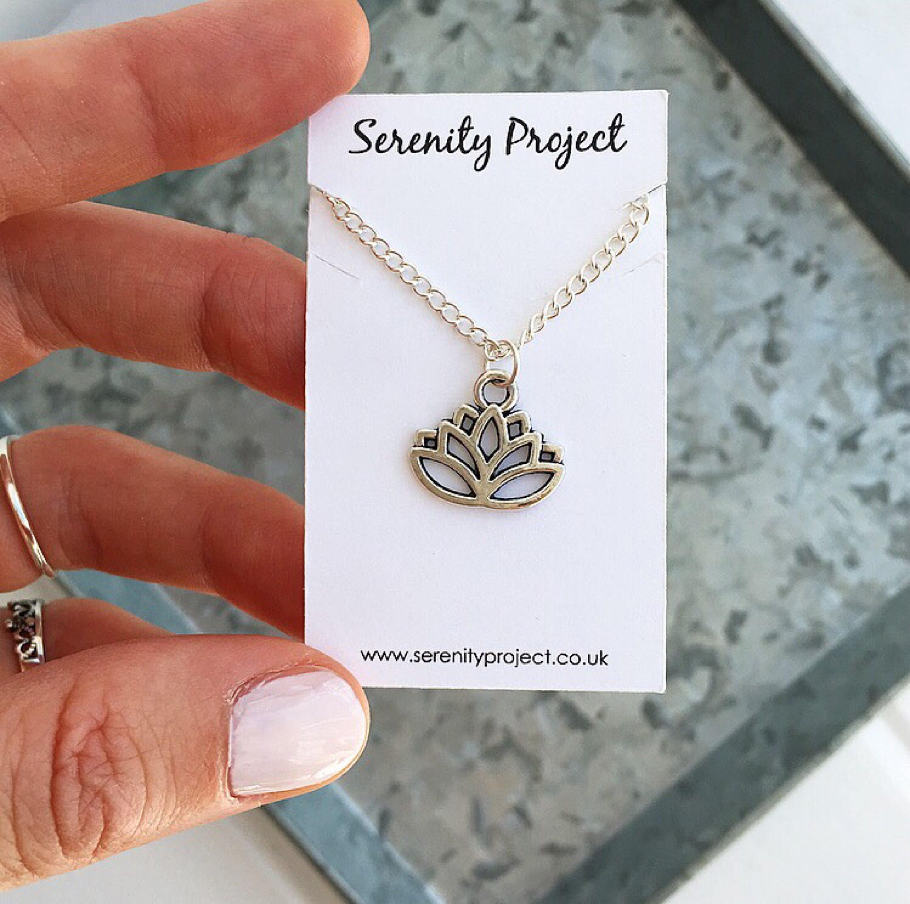 Lotus flower necklace lotus necklace lotus flower jewellery Etsy