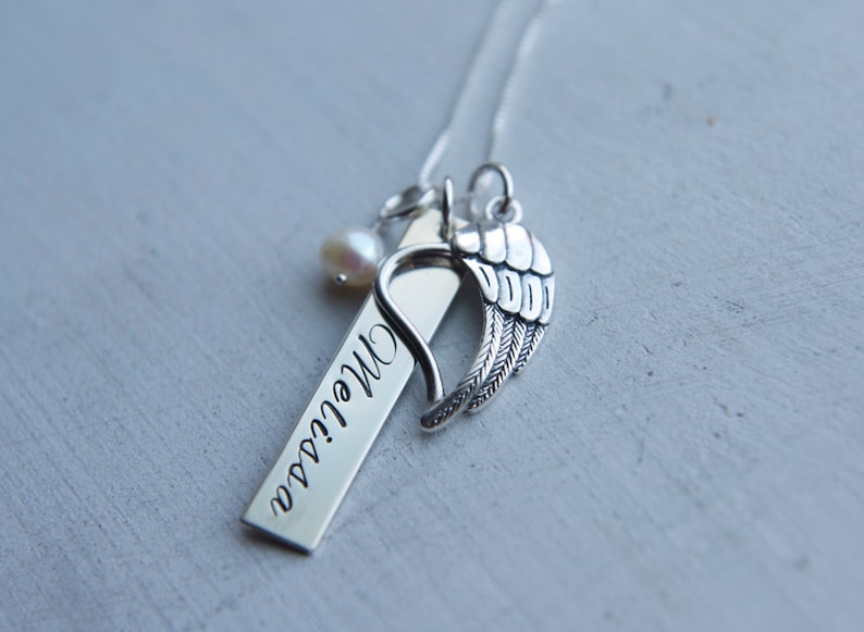 Sterling Silver Memorial Necklace Remembrance Jewelry Etsy