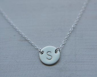 Initial Necklace, Silver Necklace, Dainty Initial Necklace, Sterling Silver Jewelry, Celebrity Inspired Necklace, Personalized Necklace