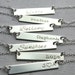 Silver Bar Necklace, Name Plate Necklace, Dainty Bar Necklace, Sterling Silver Jewelry, Nameplate Necklace, Personalized Necklace, Layering 