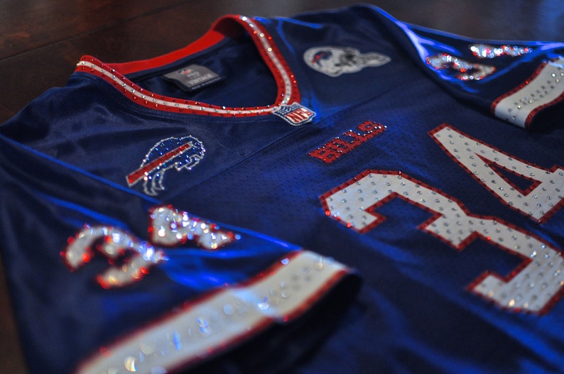 Buffalo Bills Sparkle Jersey Swarovski Crystal Rhinestone Etsy