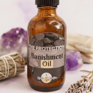 Banishment Oil – Remove Negative Energy, Protection Ritual Oil – Handmade Spiritual Conjure Oil