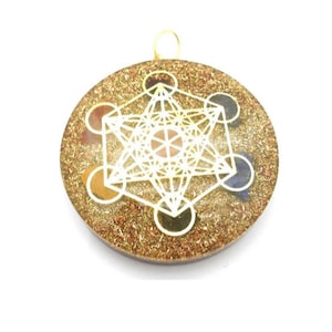 Orgonite Pendant Metatron with Chakra Stones