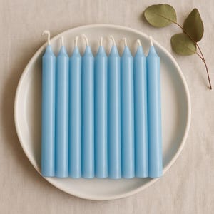 Light Blue Chime Candles | 4” Spell Candles for Peace, Healing and Clarity | Ritual & Altar Supplies