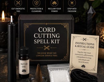 Snörskärande trollformelkit: Svart ljus, altarolja, rökelse och ritual