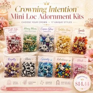 Mini Loc Adornment Kit | Loc Beads, Cuffs & Charms for Locs, Sisterlocks Microlocs