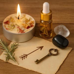 Road Opener Spell/Ritual Kit -- to remove obstacles, manifestation, bring in good life, Mini