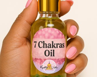 Olio dei 7 Chakra – Olio per l’unzione spirituale per l’equilibrio dei chakra, la meditazione e l’allineamento energetico