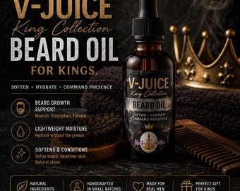V-Juice Beard Oil |  Beard Growth & Moisture for Men | Softening Conditioner