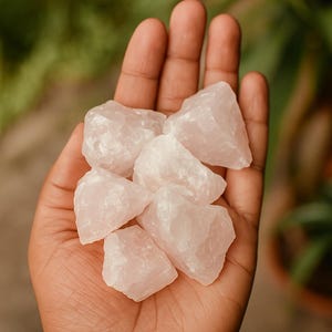 Raw Rose Quartz Crystal | Natural Rough Pink Quartz | Healing Stone for Love, Heart Chakra, Energy Work, Home Décor