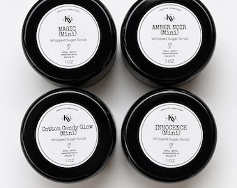 Mini exfoliante de azúcar batida (28 g) / Exfoliante corporal / Cuidado de la piel tamaño viaje