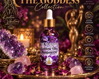 Goddess Vibes Conjure Oil | Divine Feminine | Self Love Ritual Oil | Confidence, Sensuality & Personal Power