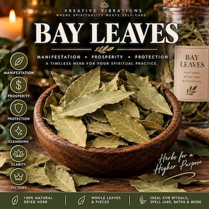 Dried Bay Leaves | Manifestation, Protection, Prosperity & Spiritual Ritual Herb
