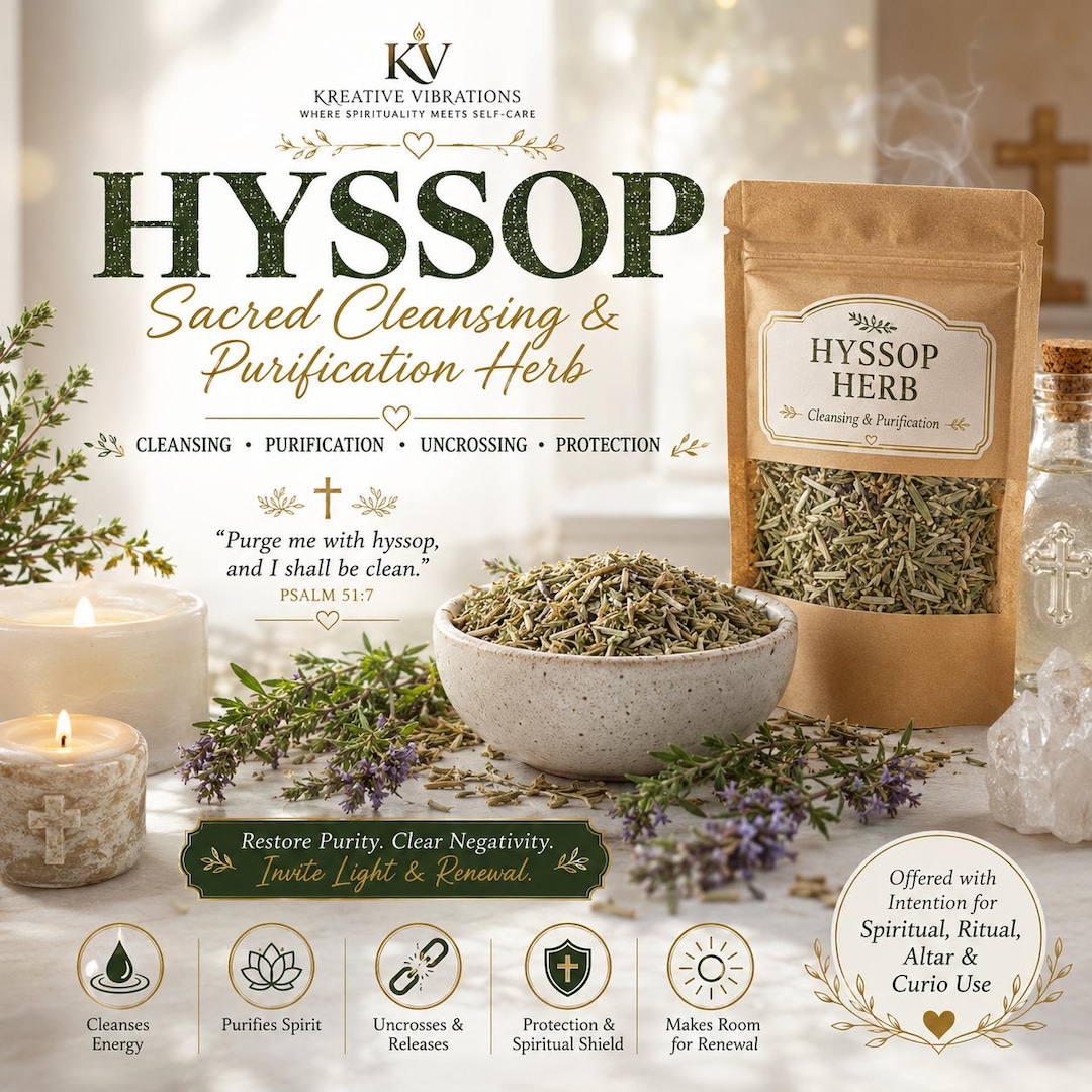 HERB CLEANSE 6本セット Dried Hyssop Herb | Cleansing | Uncrossing & Protection | Biblical