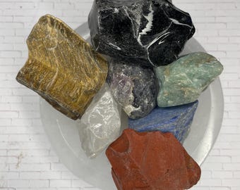 Chakra Kristall Set -- Rohe Kristalle