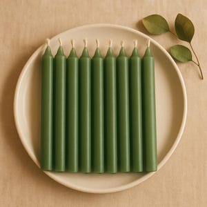 Light Green Chime Candles | 4” Spell Candles for Abundance, Growth & Healing | Ritual Altar Supplies