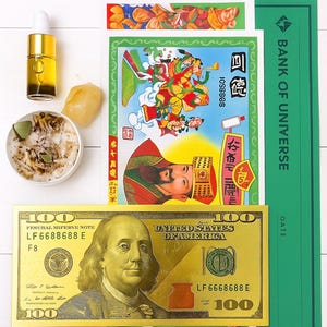 Abundance & Prosperity Ritual Kit – Spiritual Money Drawing Set with Candle, Oil, Crystals with Ancestor Money