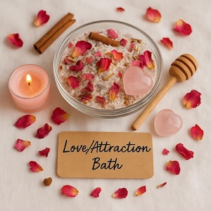 Love & Attraction Spiritual Bath | Ritual Bath Soak for Love Drawing and  Romance | Herbal Bath Soak | Hoodoo Spell Bath