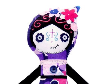 Day of the dead doll / Catrina / Mexican doll / 15’ - 38cm Rag doll / Skull doll / Handmade Catrina doll