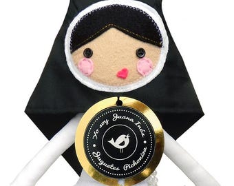 Sor Juana Ines de la Cruz Doll: Handmade Mexican Rag Doll (15&quot;)
