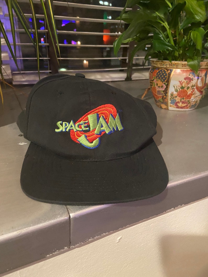 RARE Vintage 1996 Space Jam Logo Snapback Promo Hat image 4