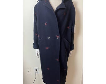 80&#39;S GIANNI VERSACE peacoat coat polka dot