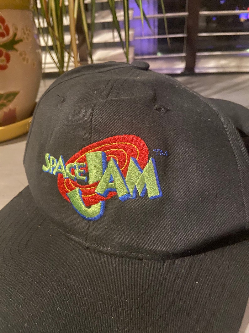 RARE Vintage 1996 Space Jam Logo Snapback Promo Hat image 3