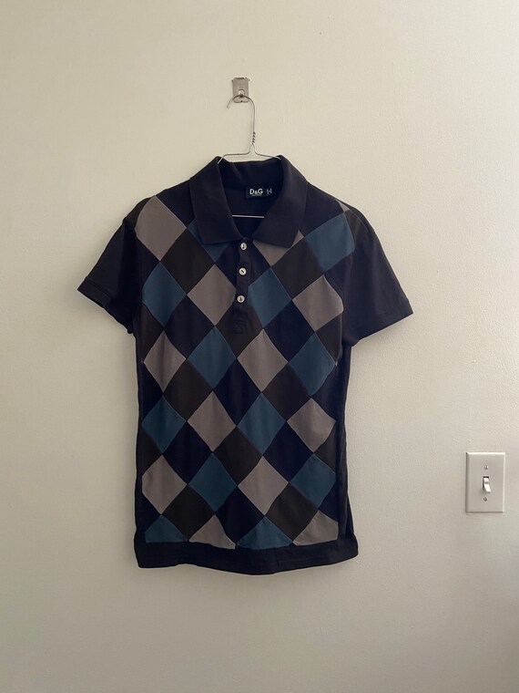 Vintage Dolce & Gabbana Argyle Polo