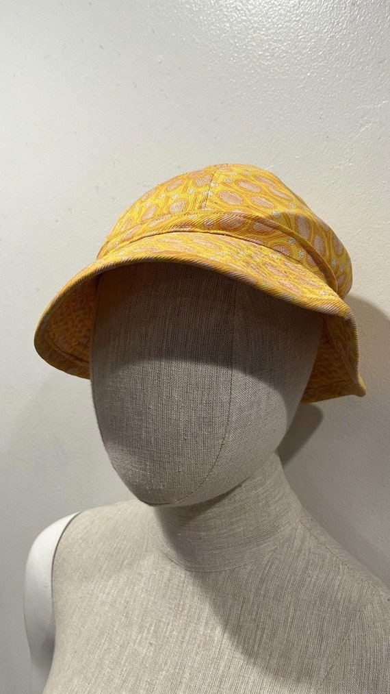 HERMES BUCKET HAT Tennis print 70s