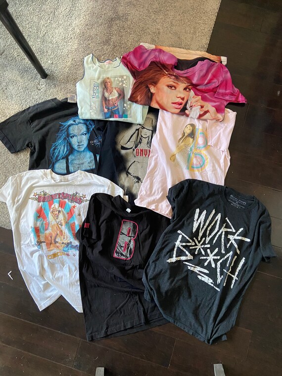 rare BRITNEY SPEARS 8 shirt LOT concert
