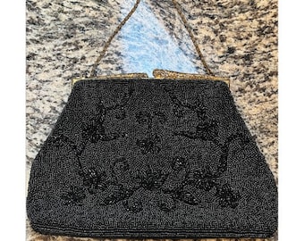 VINTAGE BEADED evening 40's 50's BAG