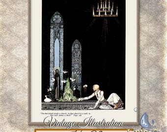 Impression d'art conte de fées Kay Nielsen : décoration de chambre d'enfant vintage (téléchargement numérique)